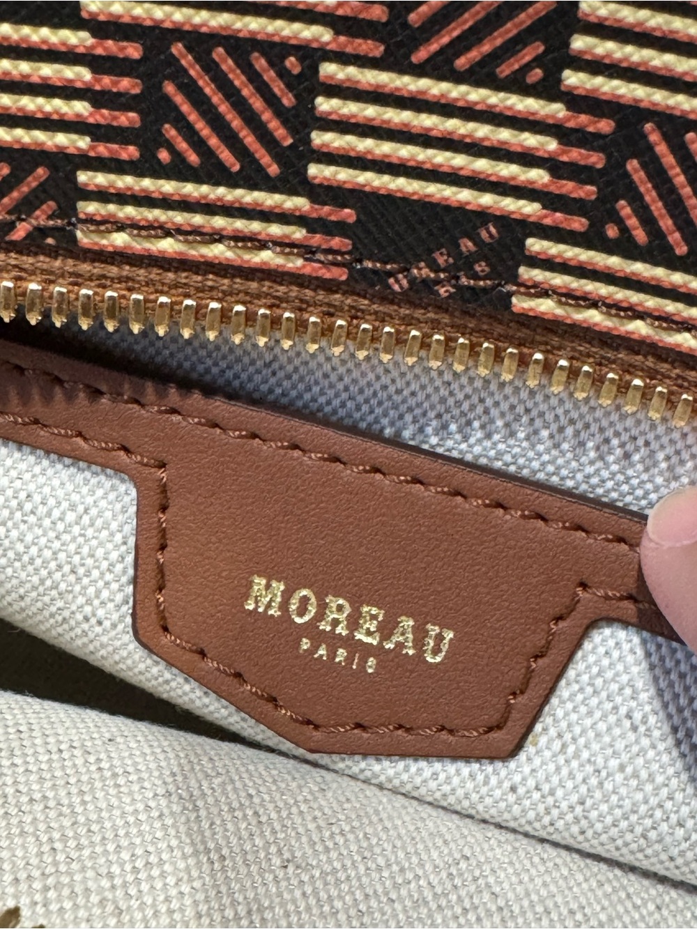 Moreau Paris Monaco small zip tote made in Italy - Picture 12 of 16